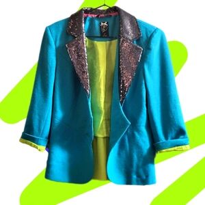 Iron Fist Starstruck Turquoise Blazer